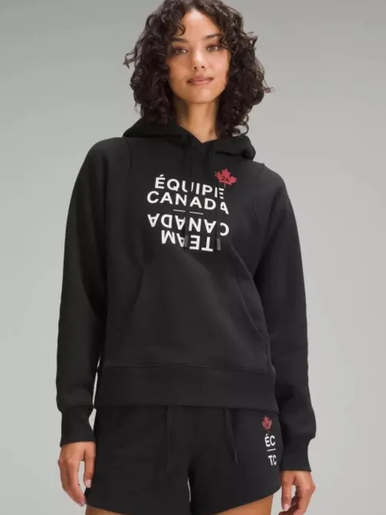 lululemon athletica Tops - Lululemon team Canada pullover hoodie black size 10 EUC